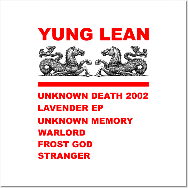 Yung Lean Discography Wall Art by Simonpeters98